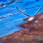 Acryl schilderij, Maya Wildevuur, Zeemeeuw, 2017